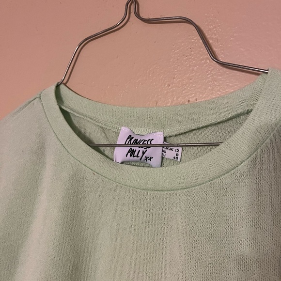 princess polly mesh see through top lime green size 8 - Picture 4 of 5